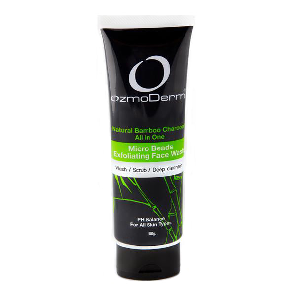 Ozmoderm Charcoal Micro Beads Wash/Scrub/Deep Cleanser 100mL